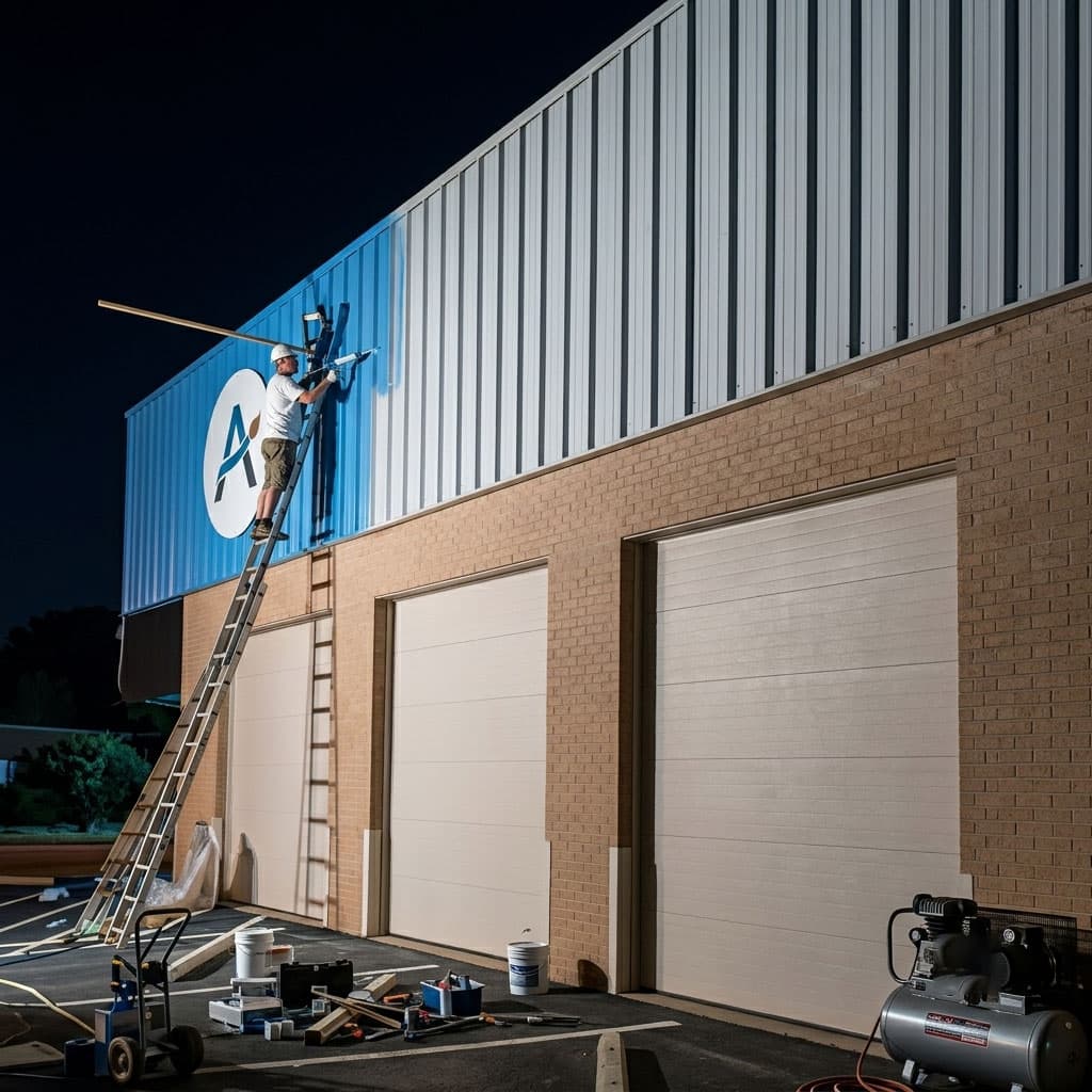 Airless Siding Spray Painting - Residential & Commercial Painting Project in Augusta, Blythe & Evans GA